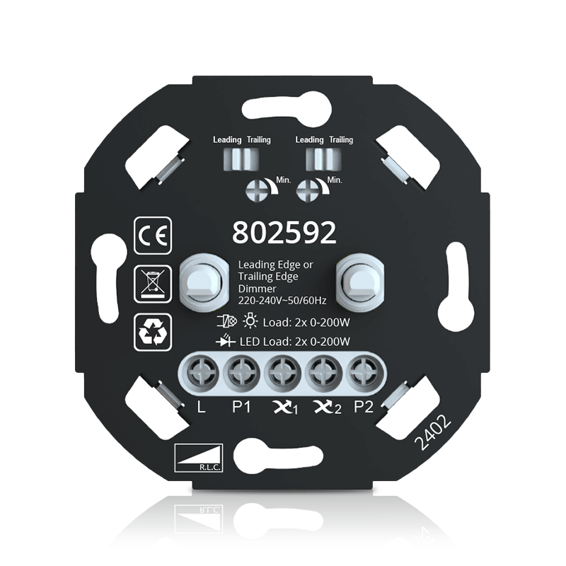LED DIMMER TRAILING EDGE 3-200W - DUO Dimmer - Outledtl.nl